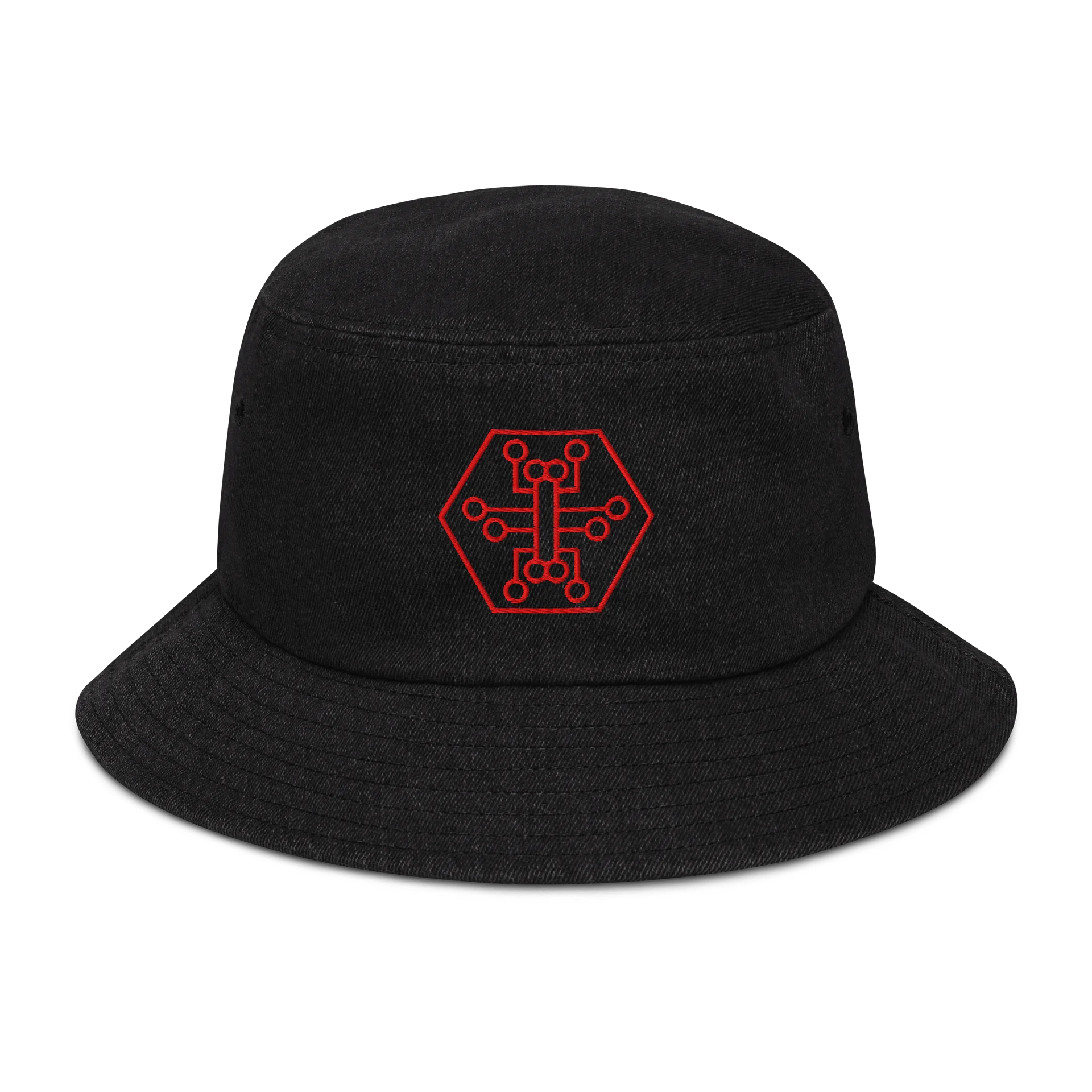 hackers.town bucket hat, red product image (1)