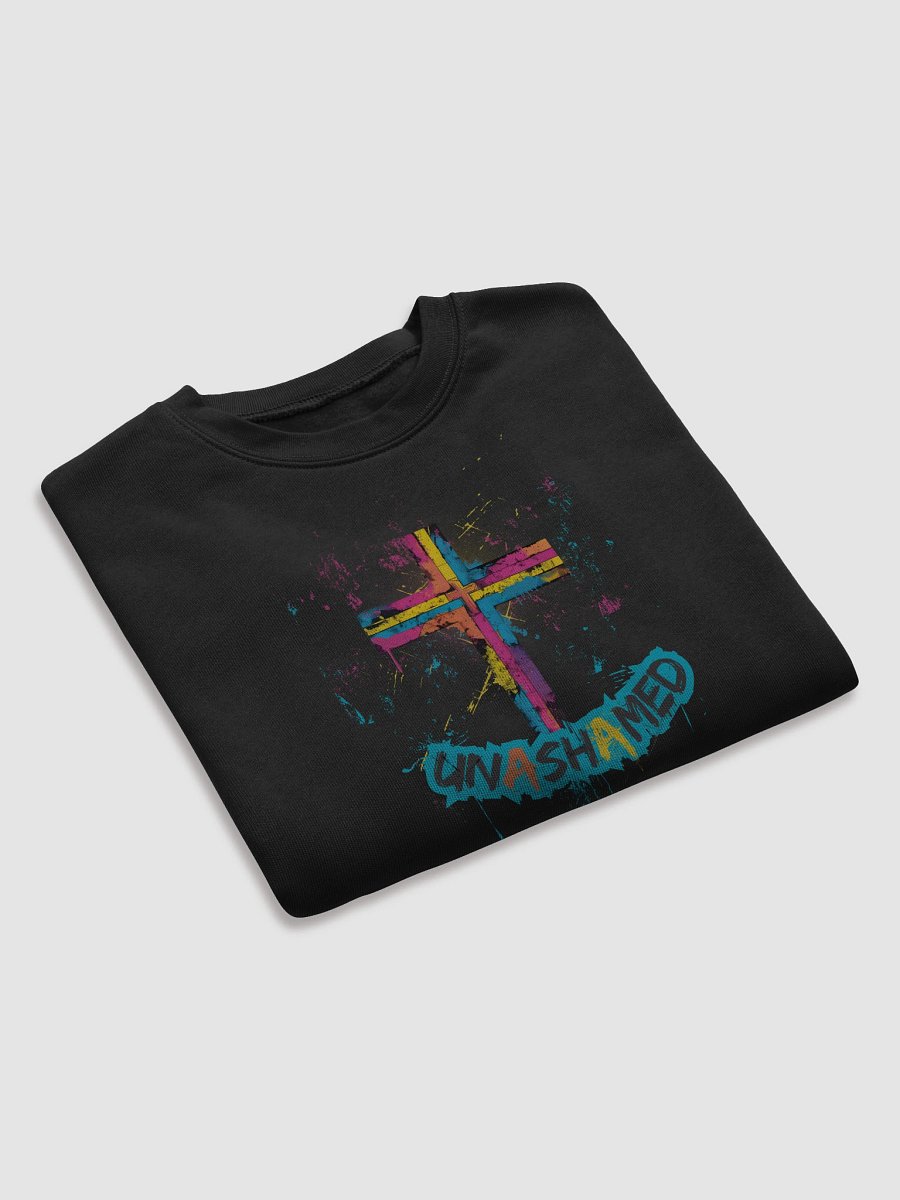 Unashamed Ro 1:16 Cross Women's Crop Top - Bella + Canvas Sweatshirt fit product image (19)