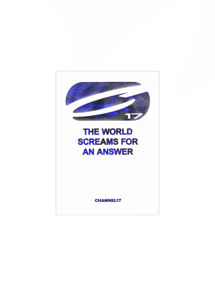 CHANNEL17 'Answer' Poster (Blue Variant) product image (1)