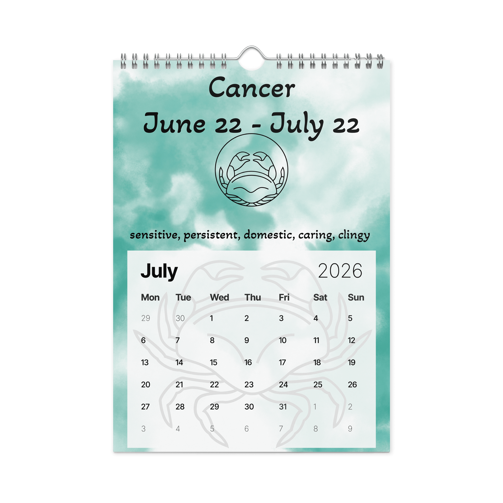 2026 Zodiac Wall Calendar product image (7)