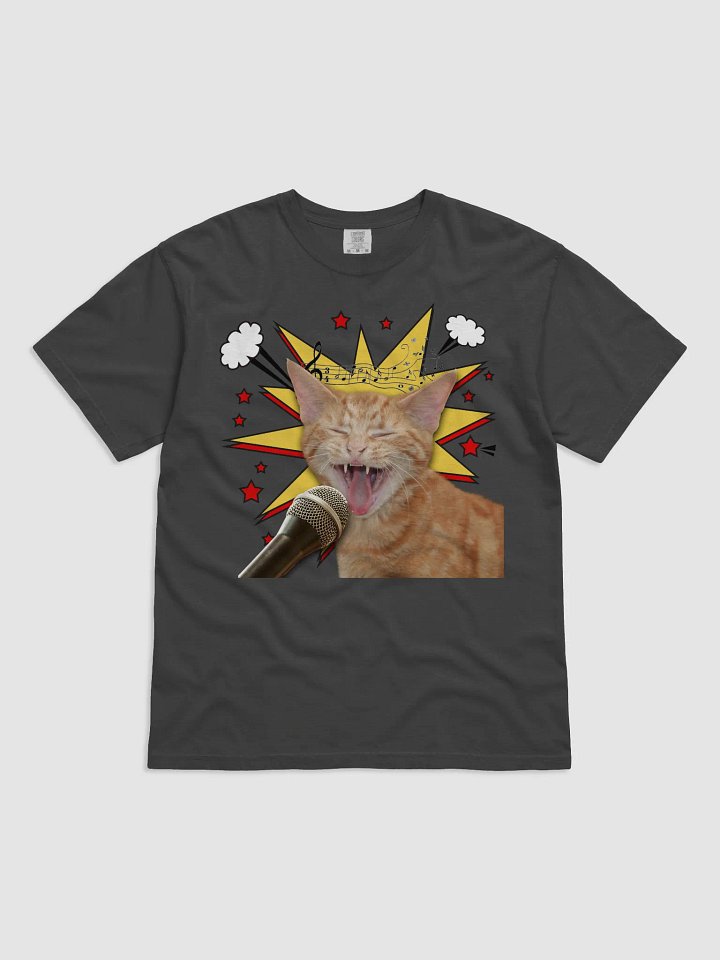 Funny singing cat t-shirt product image (1)