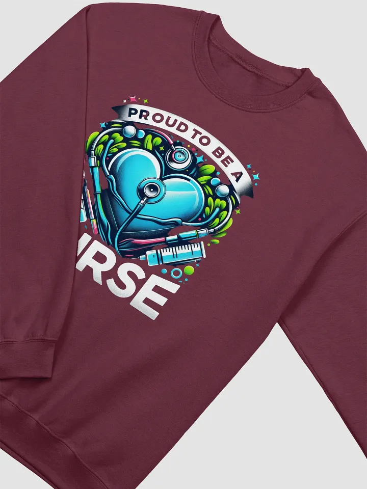 Proud Nurse Heartbeat Crewneck product image (13)