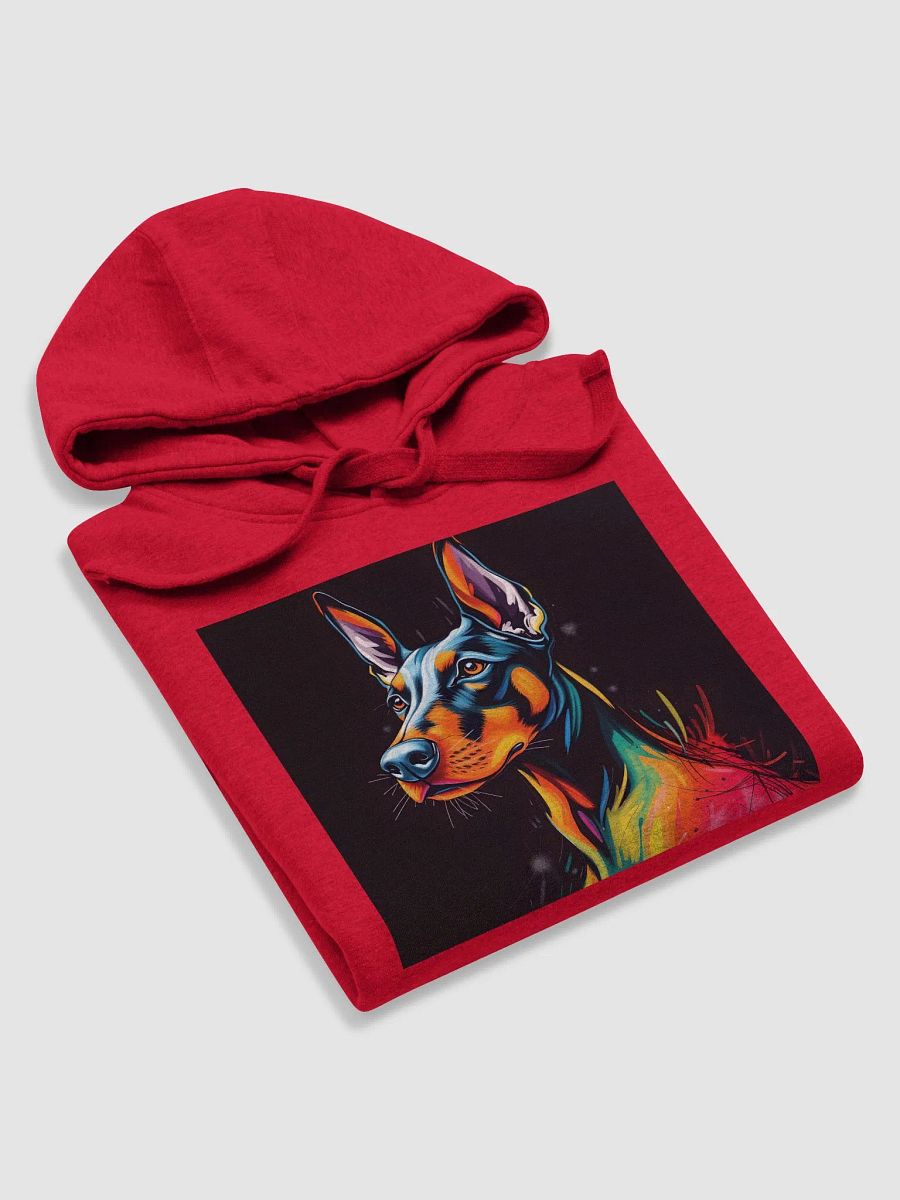 Colorful Doberman, Cozy Cotton Blend Unisex Hoodie product image (5)