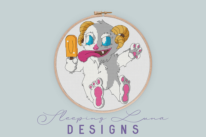 Baby Yeti Cross Stitch Pattern product image (1)