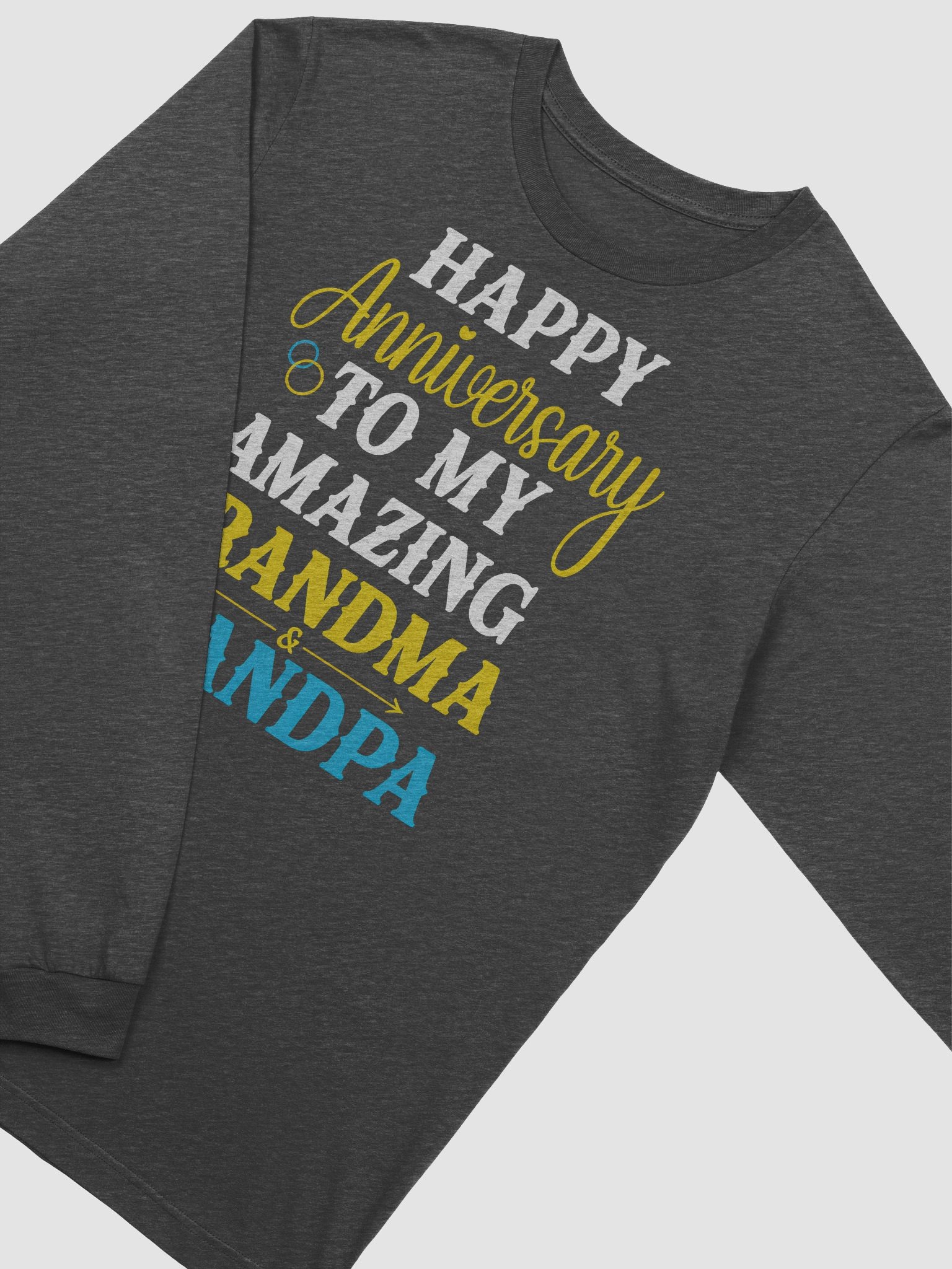 Happy Anniversary to My Amazing Grandma & Grandpa – Long Sleeve Celebration Tee product image (2)