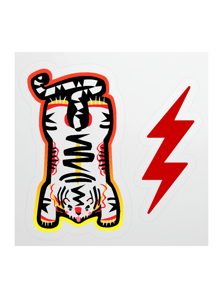 White and Orange Tiger Sticker product image (1)