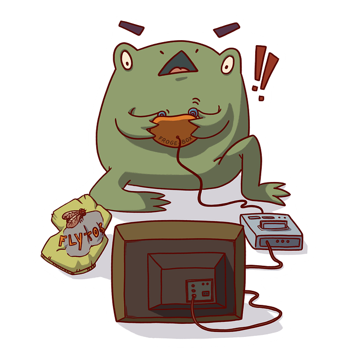 sticker : gamer froge product image (1)