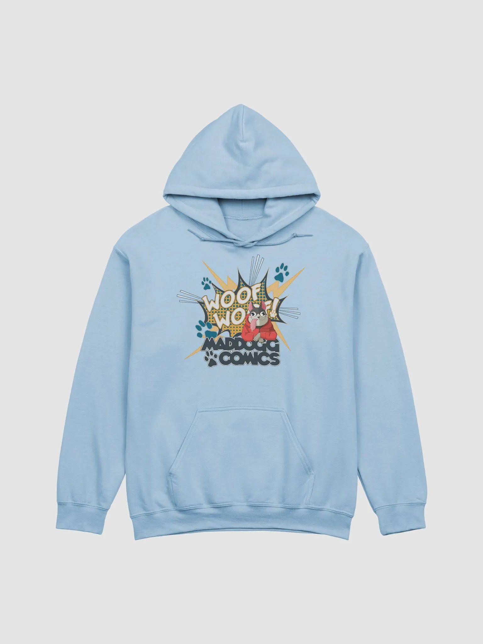 Maddogg Comics Hoodie (Light Blue) product image (1)