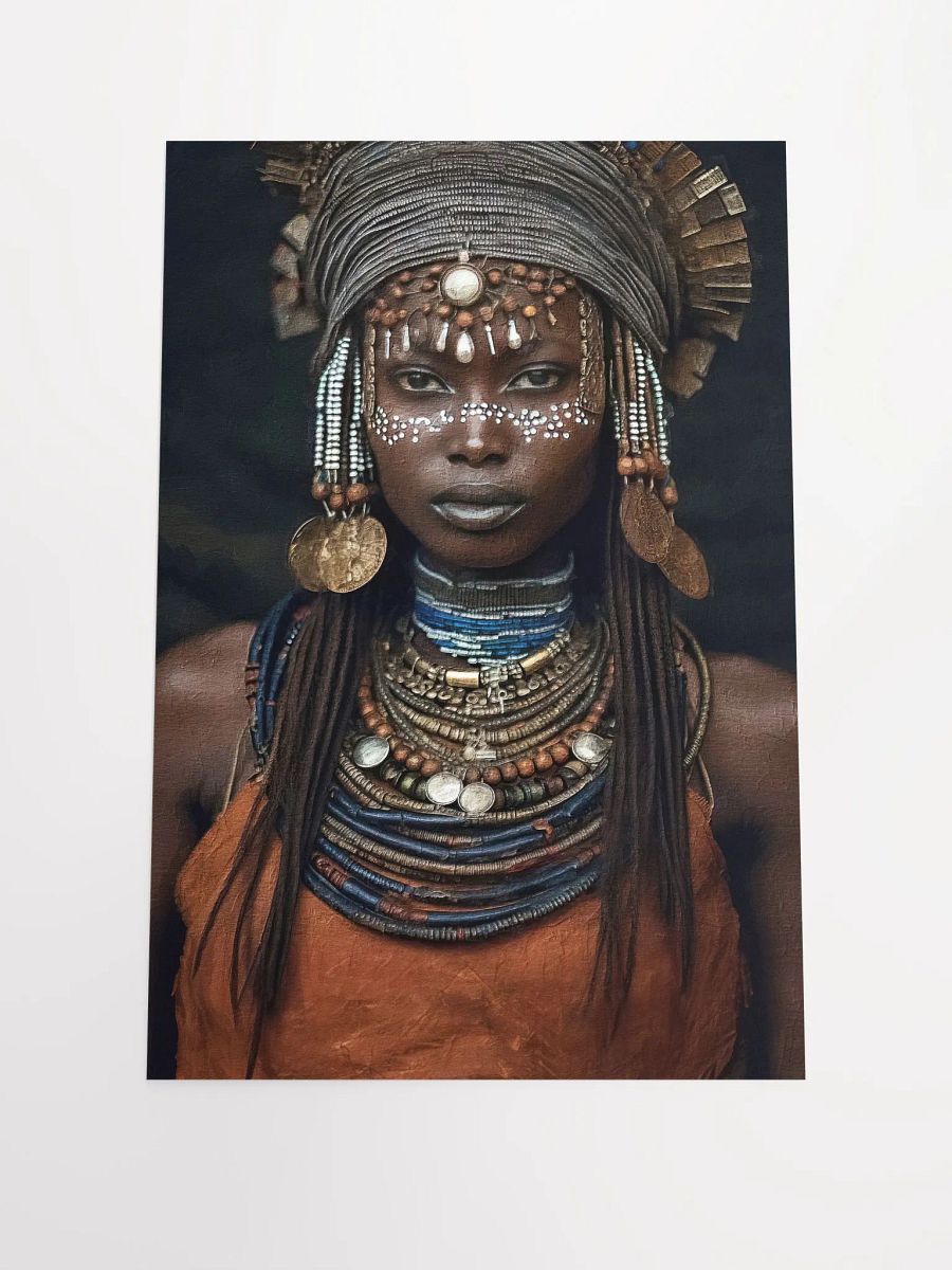African Woman in Traditional Head Dress, Multi-Colored Jewelry Poster Print, Unframed product image (4)