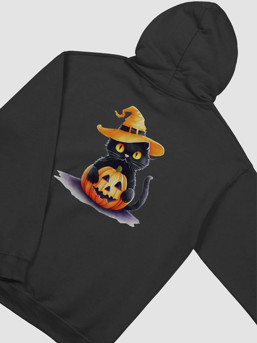 Black Cat in Pumpkin Costume for Halloween Decoration product image (3)