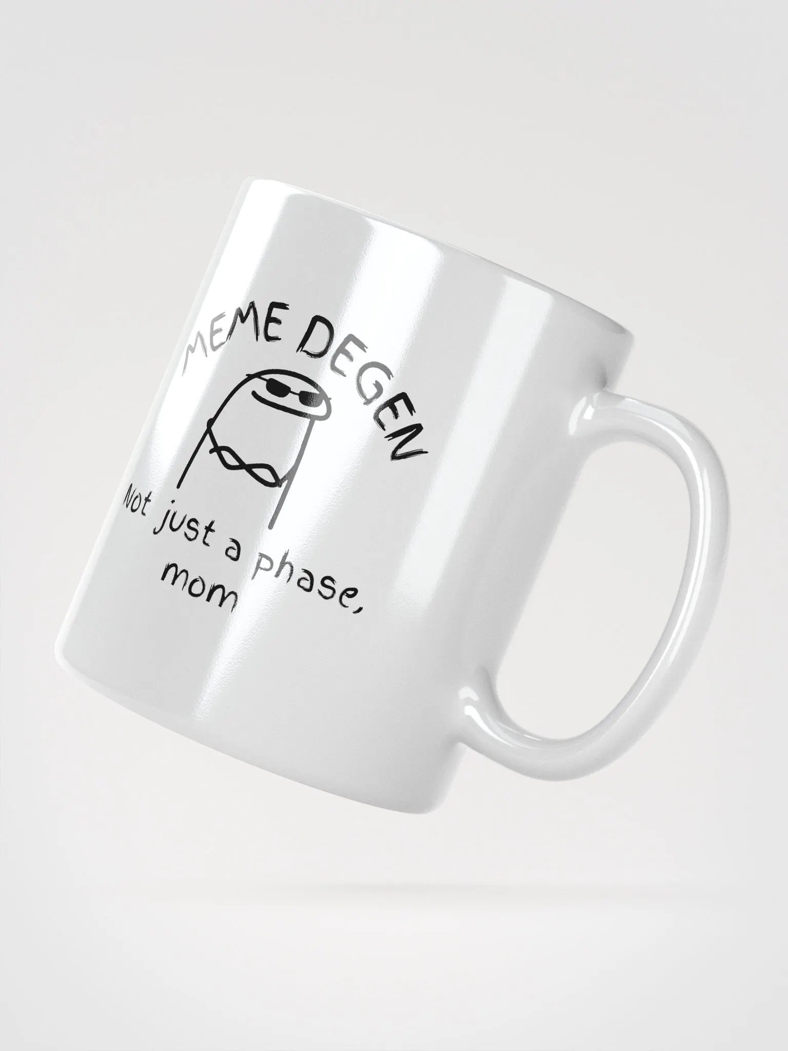 Meme Degen | White Glossy Mug product image (2)