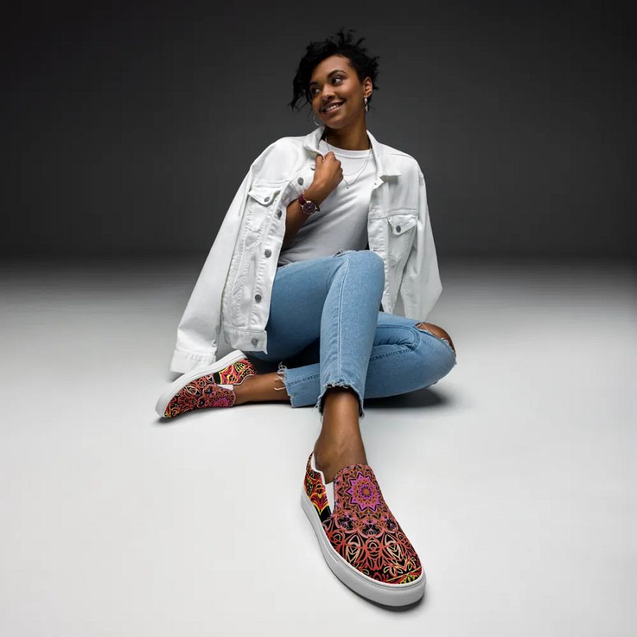 Radiant Mandala Slip-On Shoes product image (3)