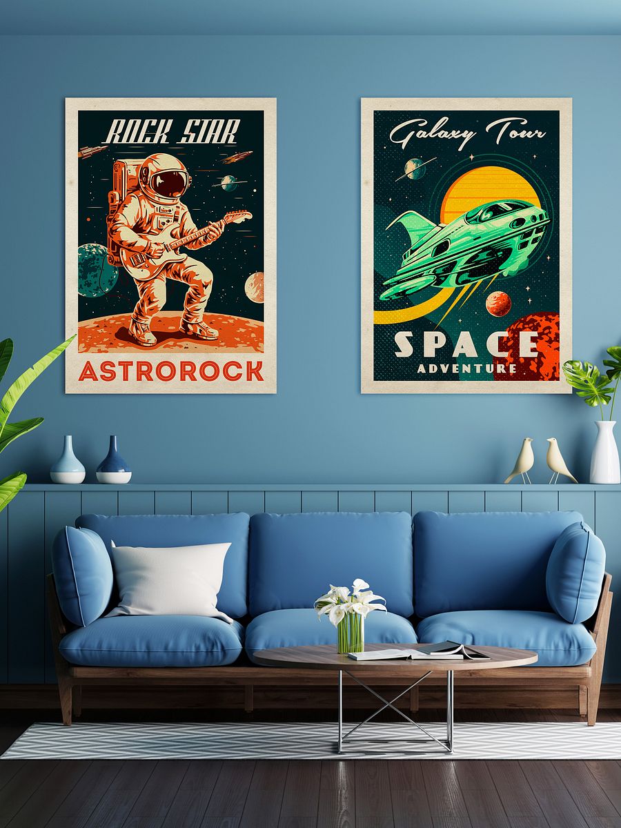 Rock Star. Astrorock — Vintage space poster product image (2)