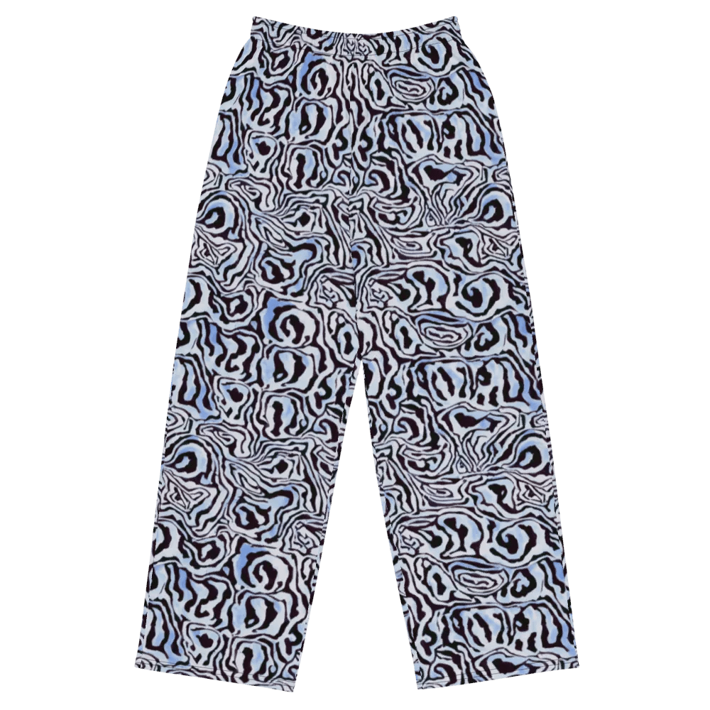 Blue Black Snake Pattern Pants product image (1)