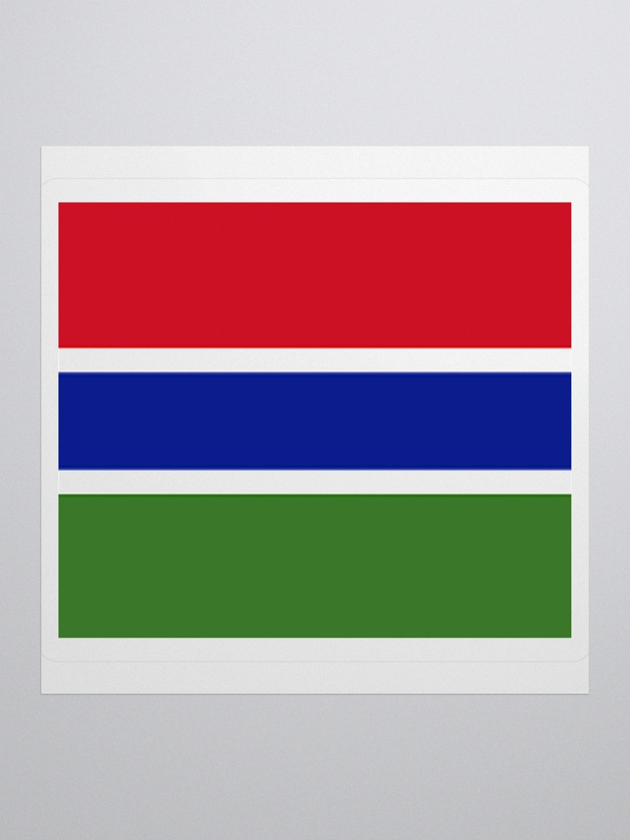 Gambia Flag Sticker | Wavy River Design | Durable Vinyl | 3 Sizes product image (3)