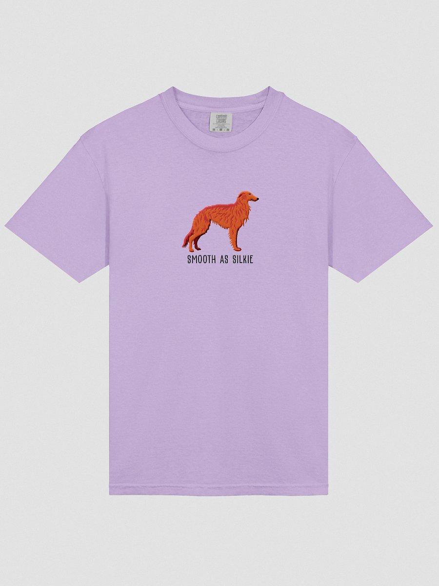 Smooth as Silkie T-Shirt(Embroidered) of a Silken Windhound(Red) product image (43)