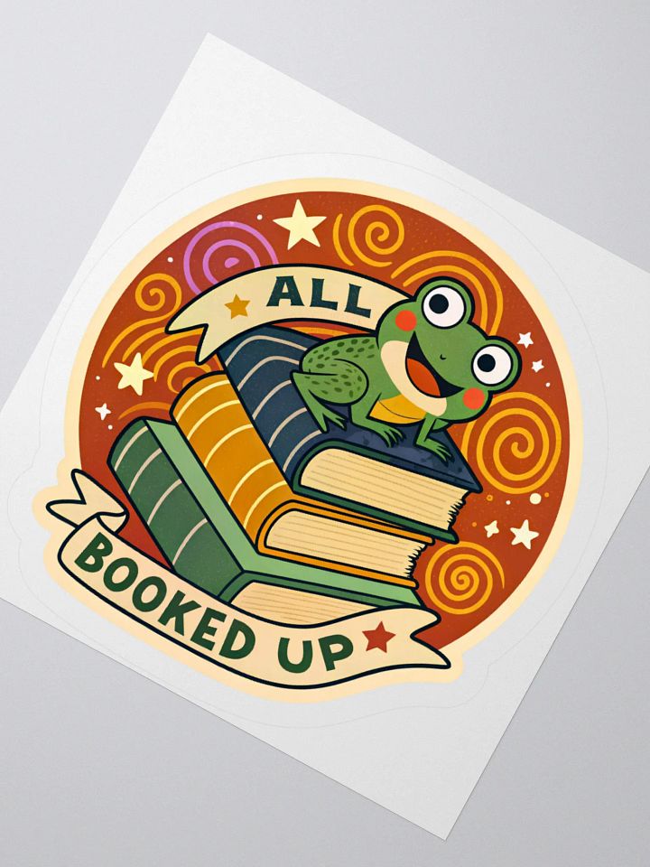 Froggy Bookworm Kiss Cut Stickers product image (5)