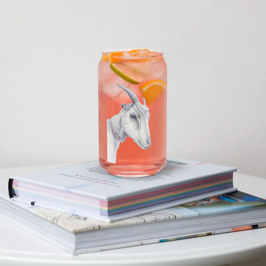 Goat Drawing Glass Can Cup product image (34)