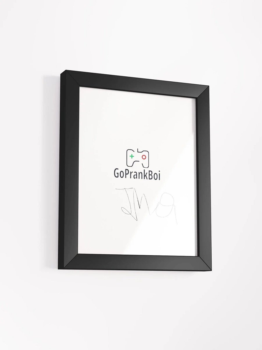 *AUTOGRAPHED* Framed GoPrankBoi Portrait product image (4)