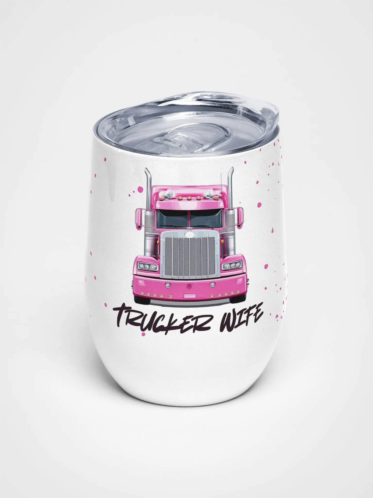 Trucker Wife Wine Tumbler product image (1)