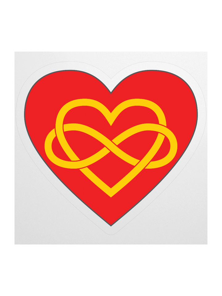 Red Polyamory Infinity Heart Sticker product image (1)
