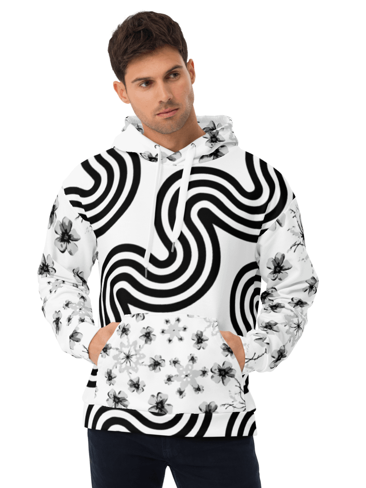 Monochrome Maze Unisex Hoodie product image (7)