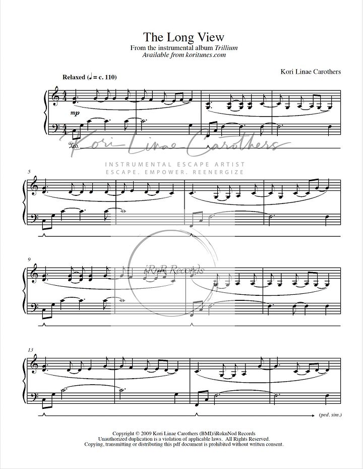 The Long View Sheet Music product image (2)