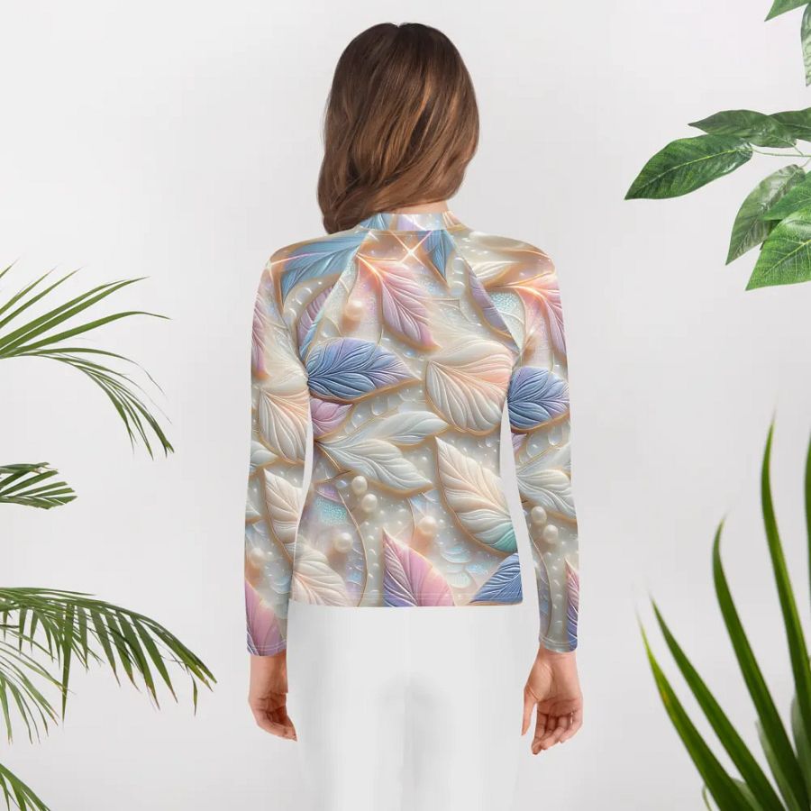 Dreamy Feathers Youth Rash Guard product image (12)