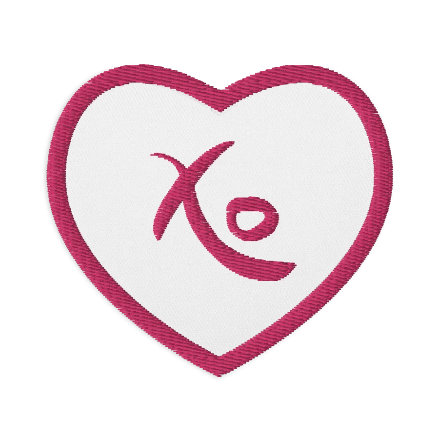 XO Embroidered Pink Heart Patch product image (1)