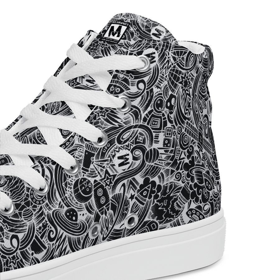 Dark Space Scribble - Women's High Tops | #MadeByMELO product image (7)