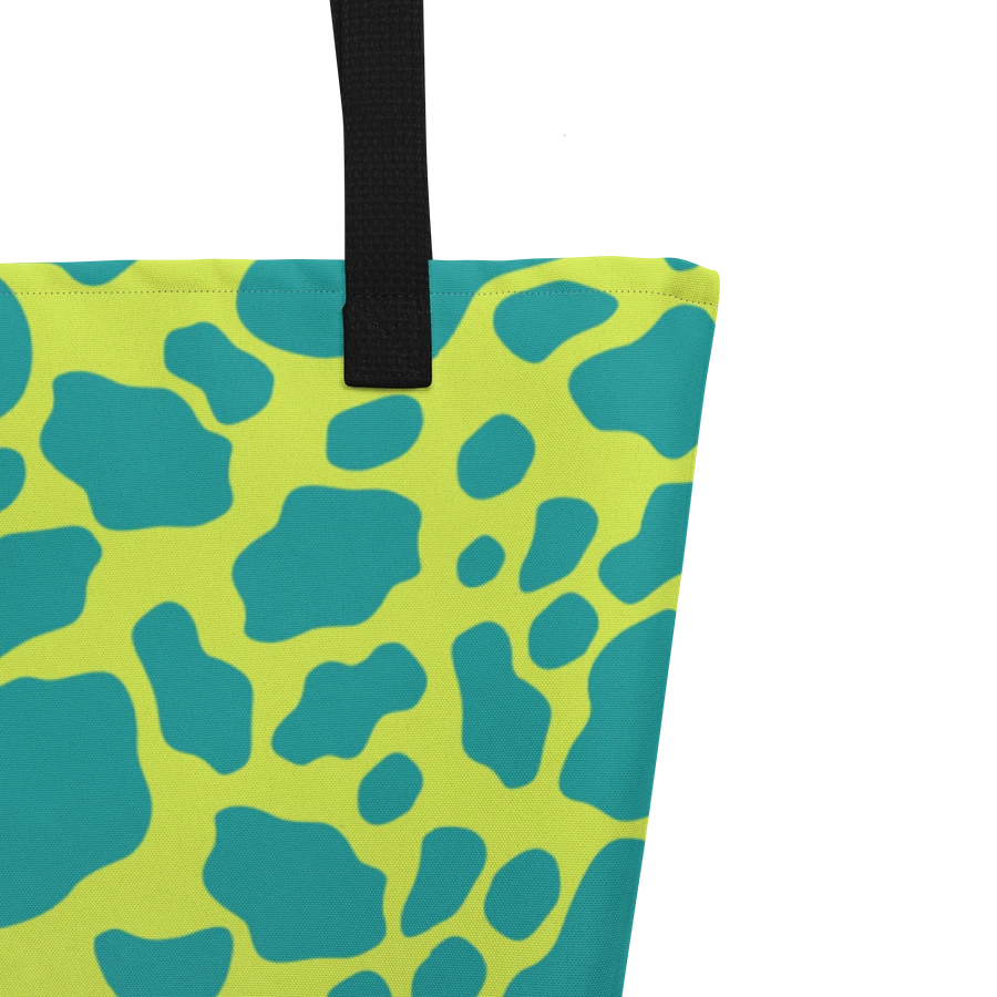 Cow Print Tote bag with Pocket - Green product image (4)