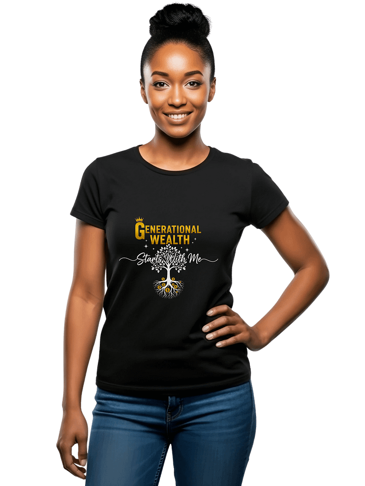 Generational Wealth Starts Here T-Shirt – Motivational Legacy Tee | Financial Success Apparel, Inspirational Quotes Shirt product image (1)