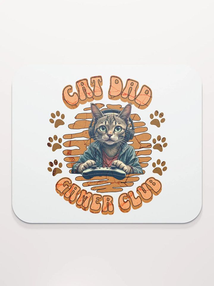 Cat Dad Gamer Club Mouse Pad product image (2)