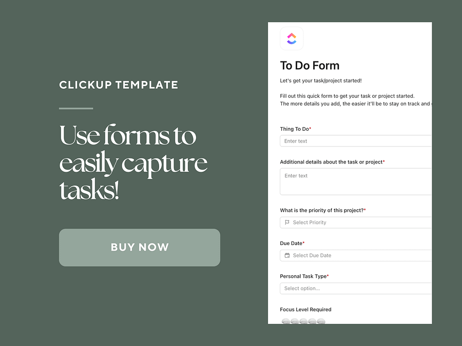 Brain-Friendly Planning Hub (ClickUp Template) product image (3)