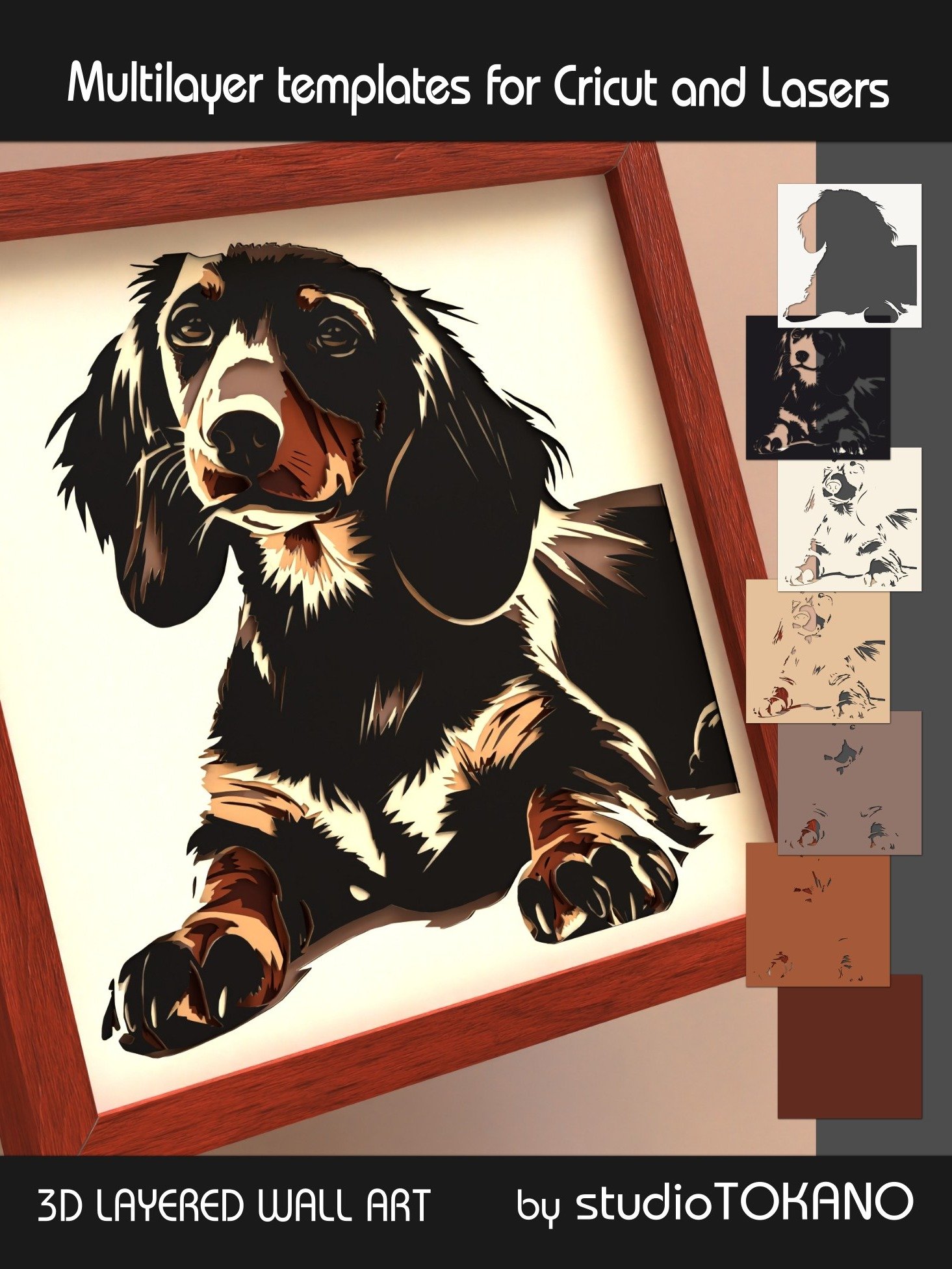 Dachshund 3D layered dog svg for Cricut product image (7)