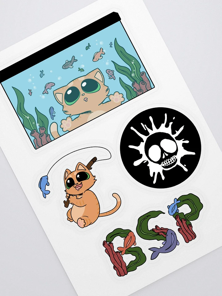 Fishing Feline Sticker Pack (4 stickers) product image (1)