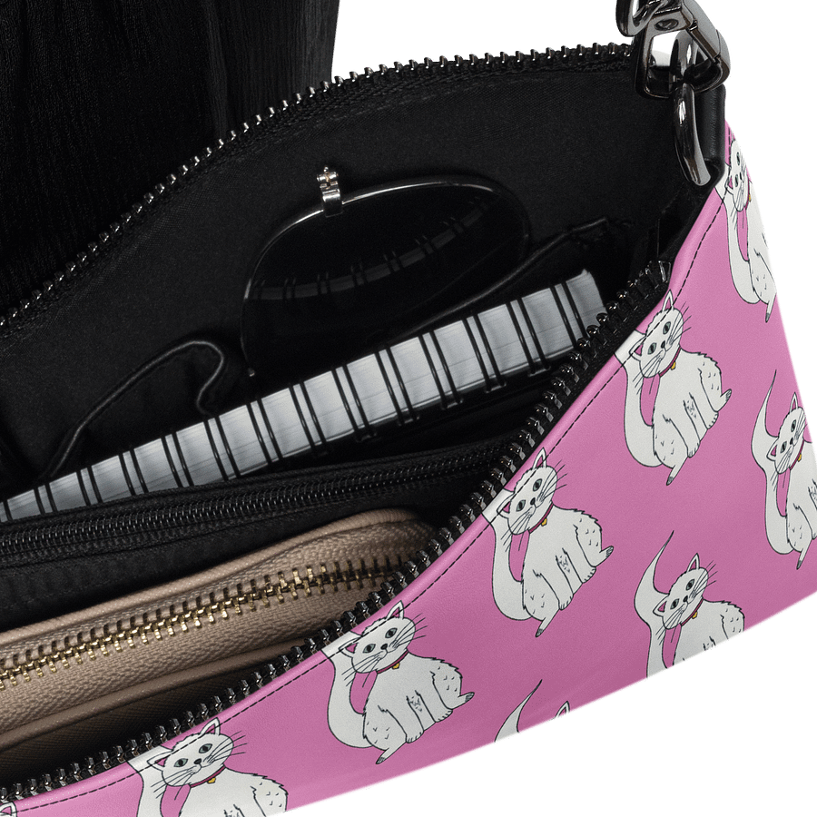 White Cat (art by Dina R.) acrylic painting - Crossbody Bag product image (7)