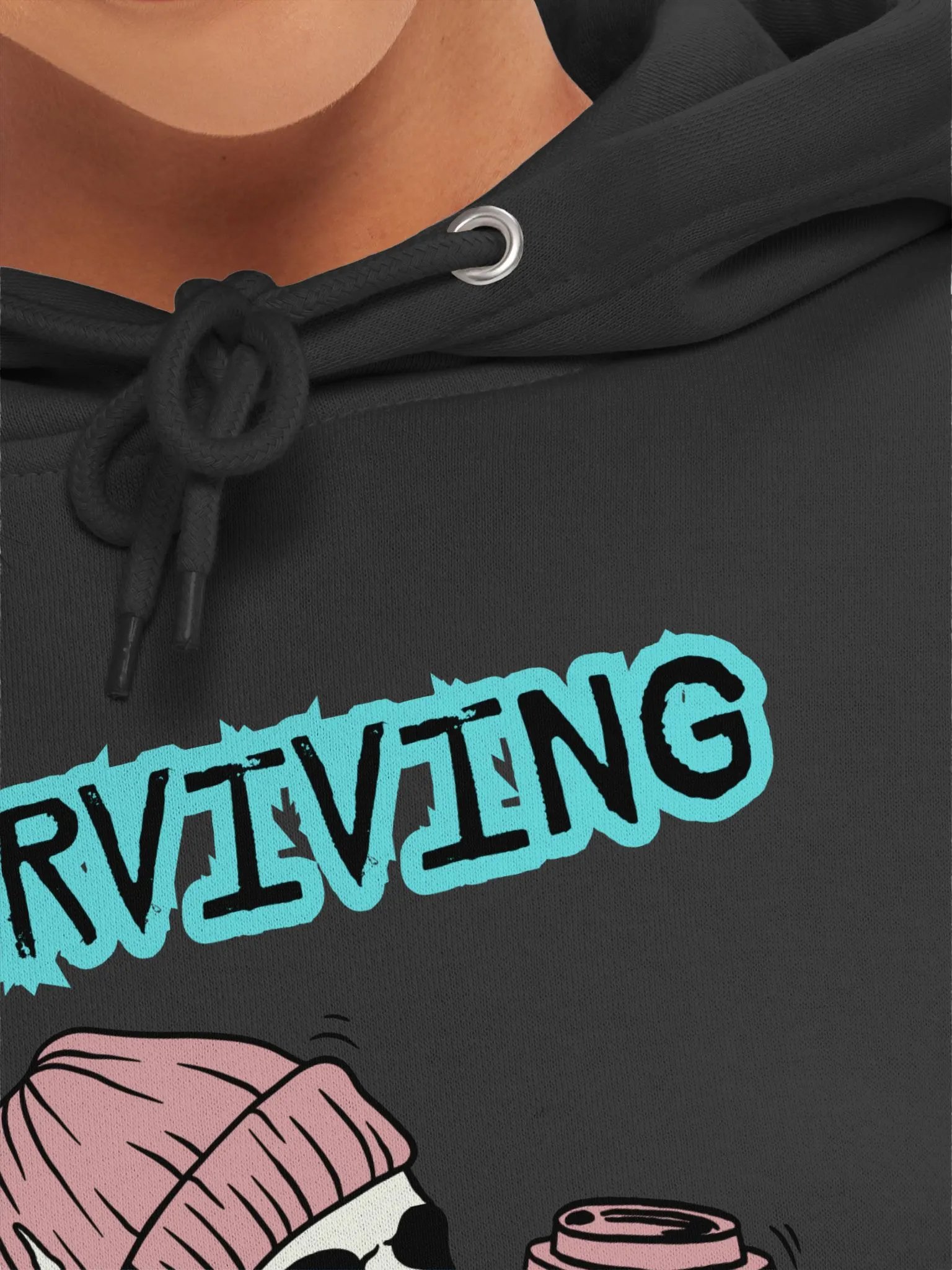 Surviving (Turquoise) Hoodie Female product image (7)
