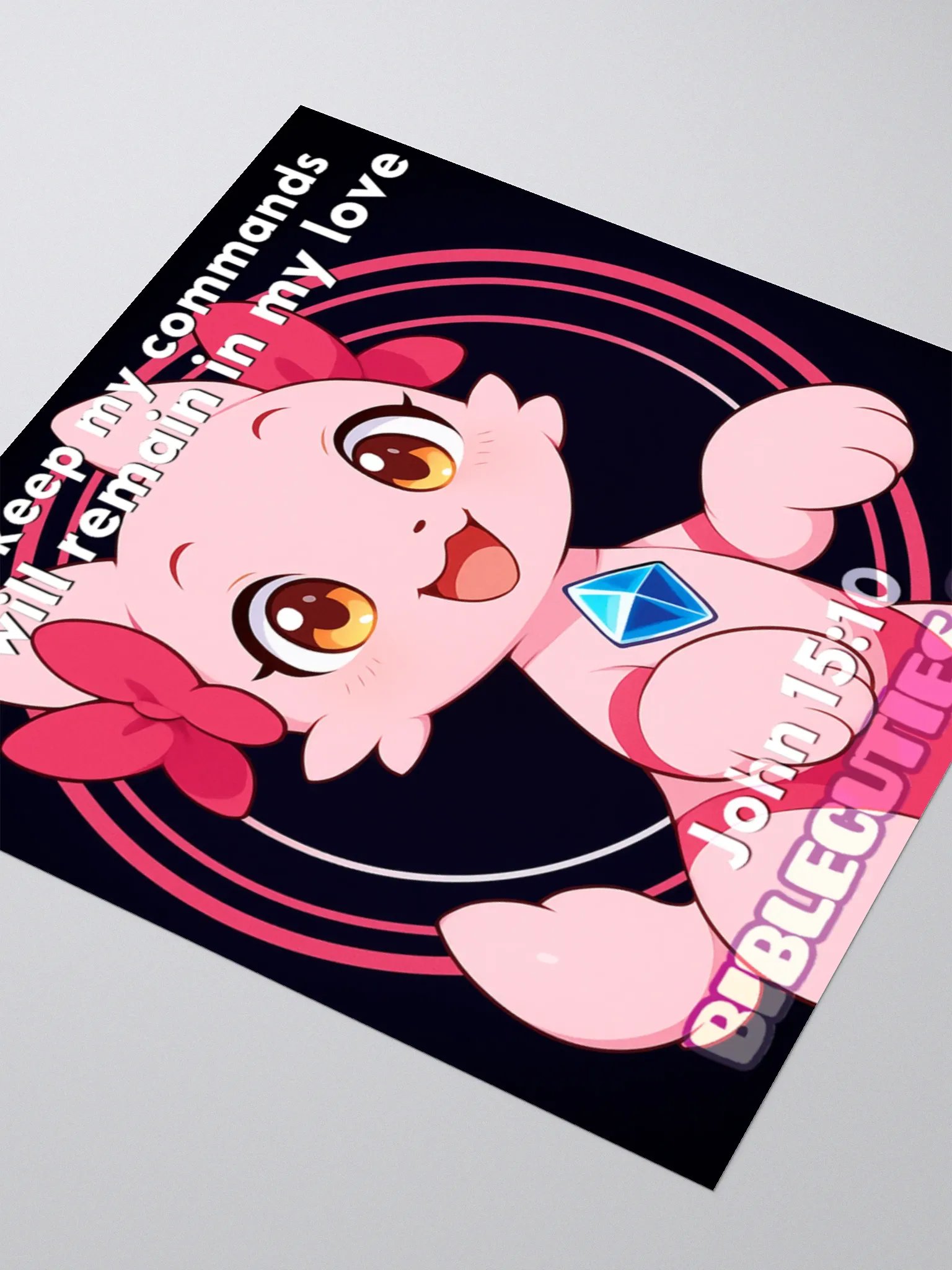 Bible Cuties Valeria - If you keep my commands you will remain in my love Sticker product image (5)