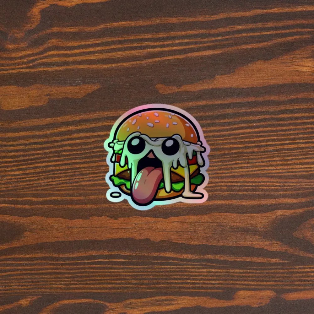 Whimsical Burger Holographic Sticker Sheet product image (5)