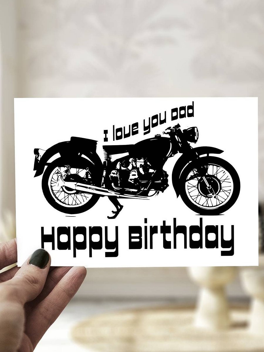 Motorcycle Happy Birthday Card for Dad product image (1)
