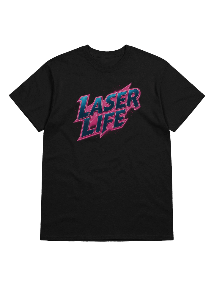 Laser Life T-Shirt – Retro Neon Blue & Pink product image (9)