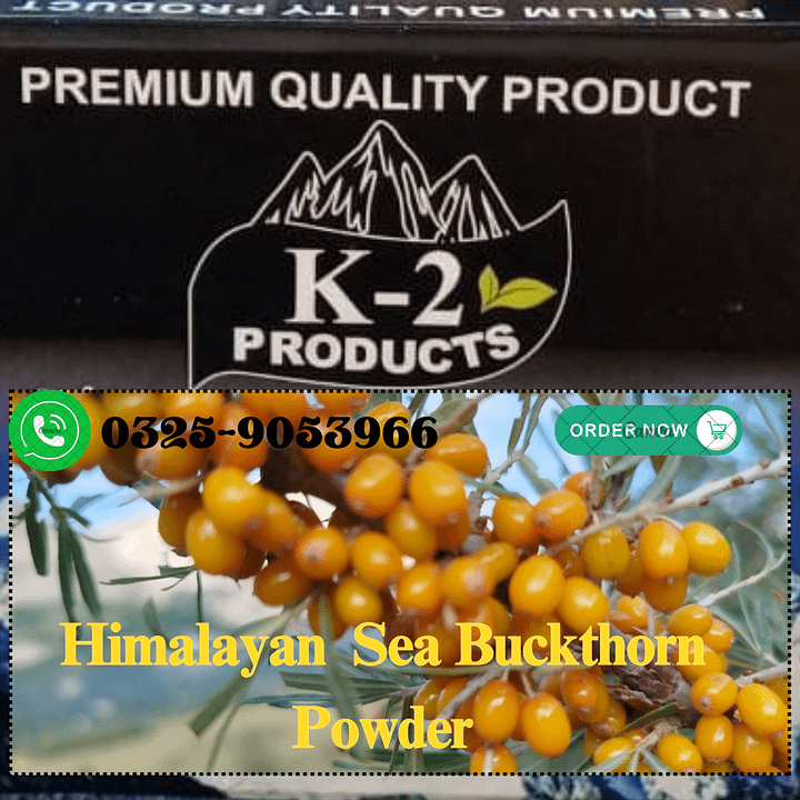 K2 Products Himalayan Organic Sea Buckthorn Powder | 100% Pure & Natural | Boosts Immunity, Supports Eye Health, & Promotes Heart Wellness | 250g Resealable Pack product image (1)