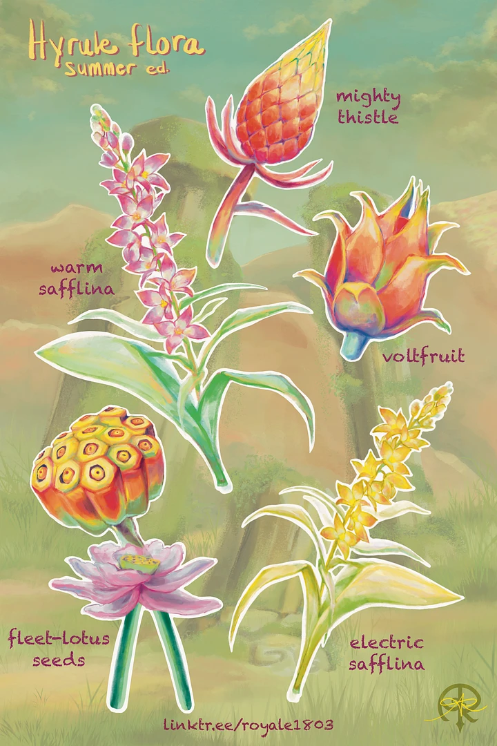 Sticker Sheet - Hyrule Flora : Summer ed. product image (1)