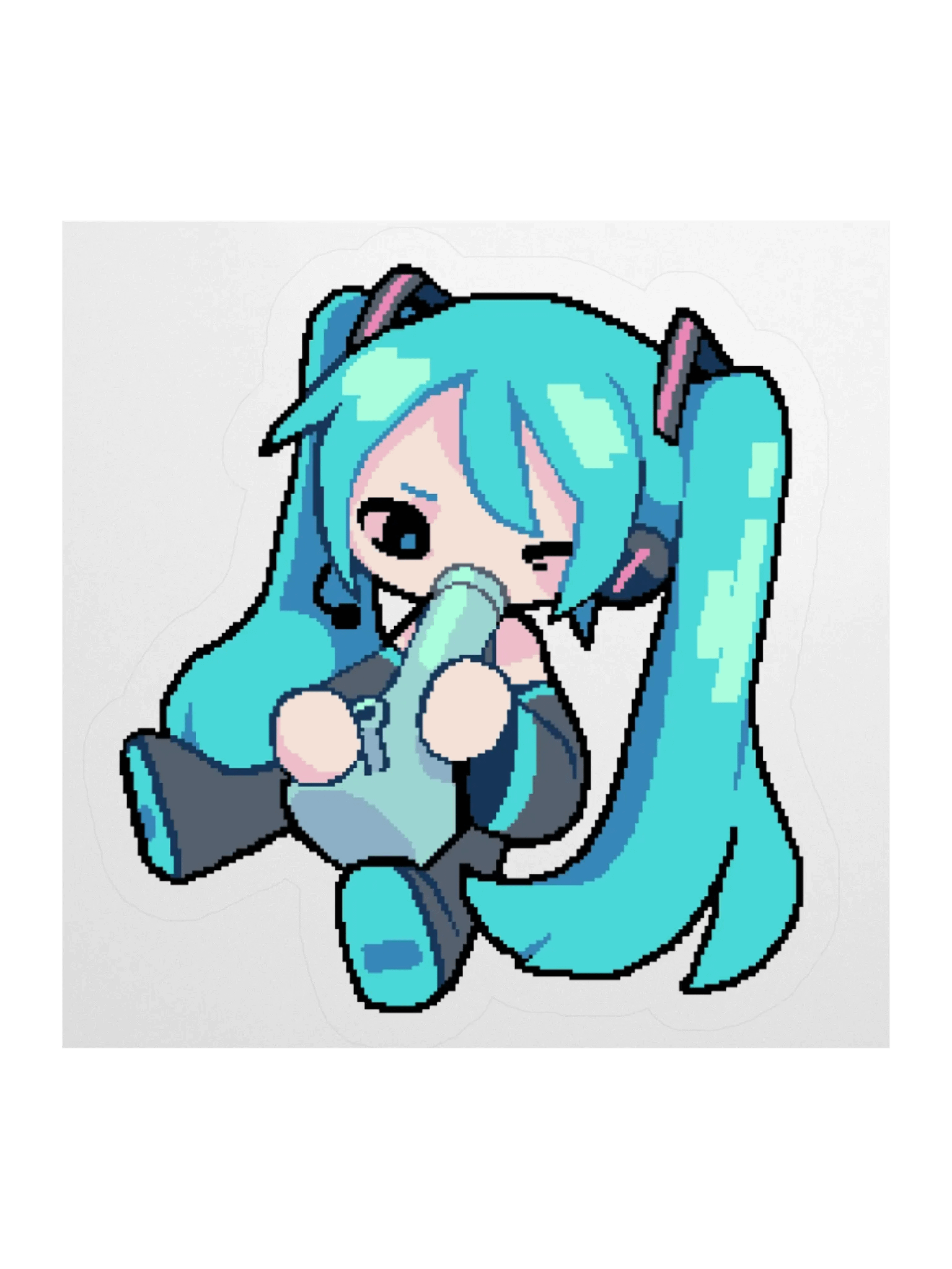 Big Miku with a Vase Vinyl Stickers product image (1)