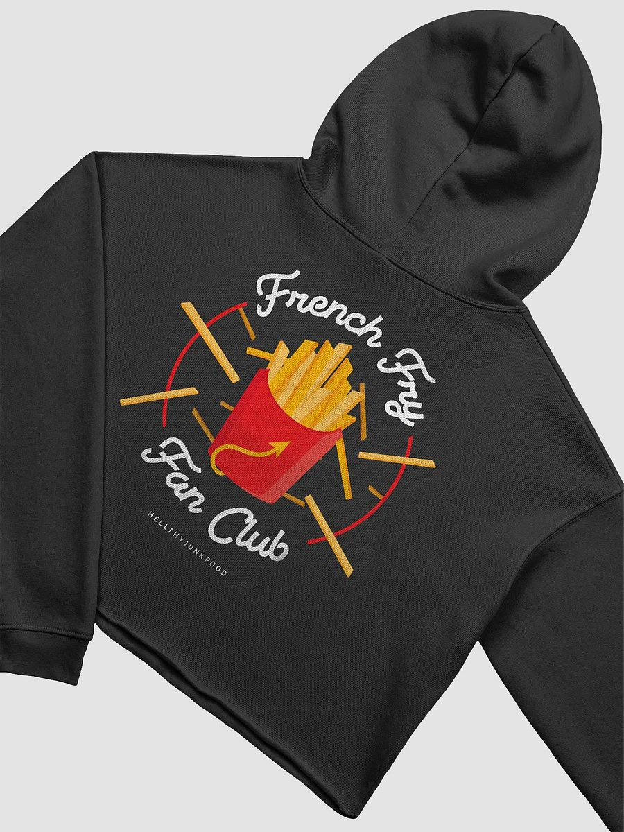 French Fry Fan Club Cropped Hoodie - Black product image (3)