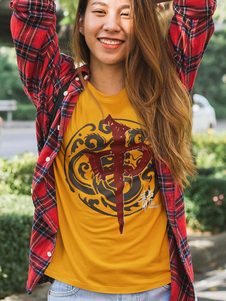 Red Dragon Mahjong Shirt, Board Gamer T-shirt, Gold product image (1)