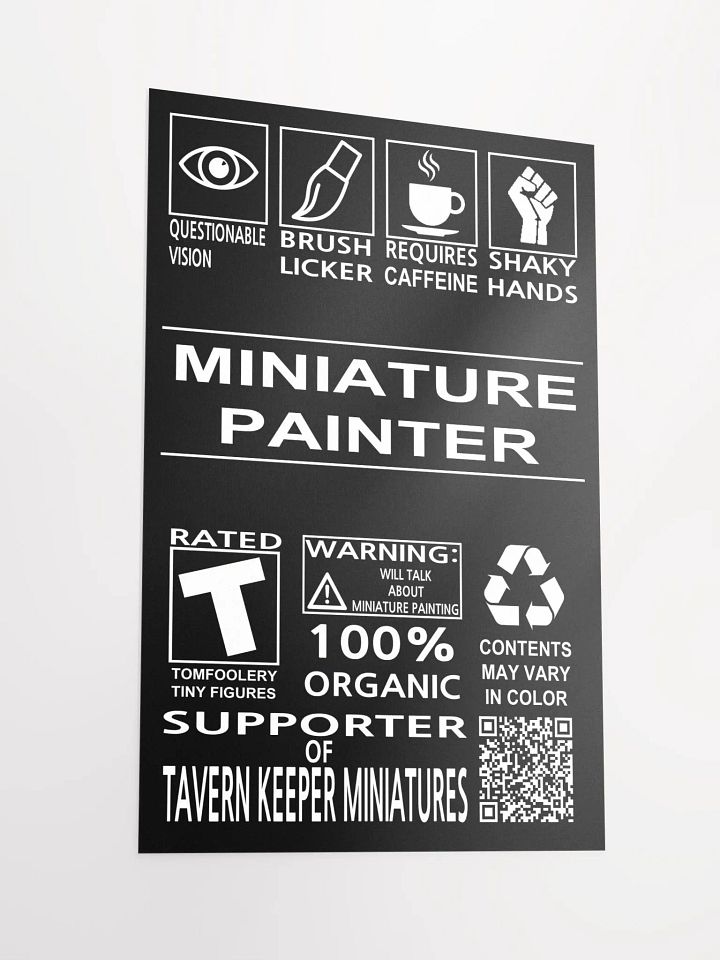 Humorous Miniature Painter Poster product image (6)