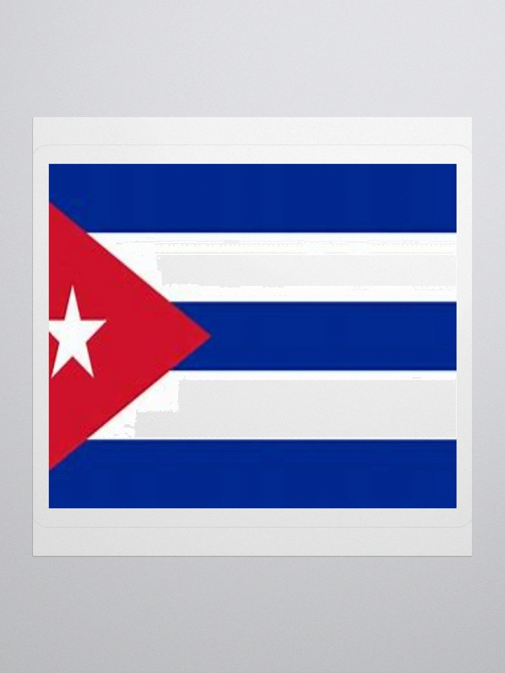 Cuba Flag Sticker | White Star Design | Durable Vinyl | 3 Sizes product image (3)