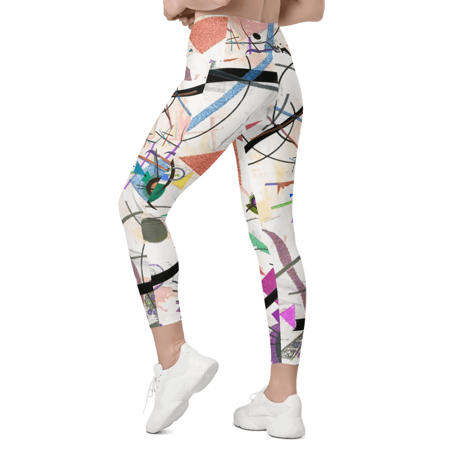 Abstract Lithographic Pattern Design Leggings with pockets - V2 product image (9)